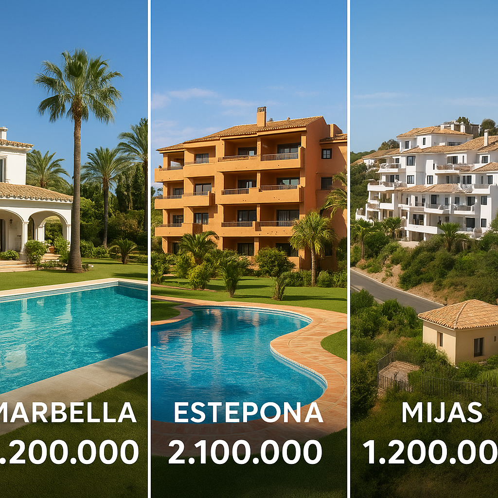 Porównanie cen nieruchomości w Marbelli, Esteponie i Mijas