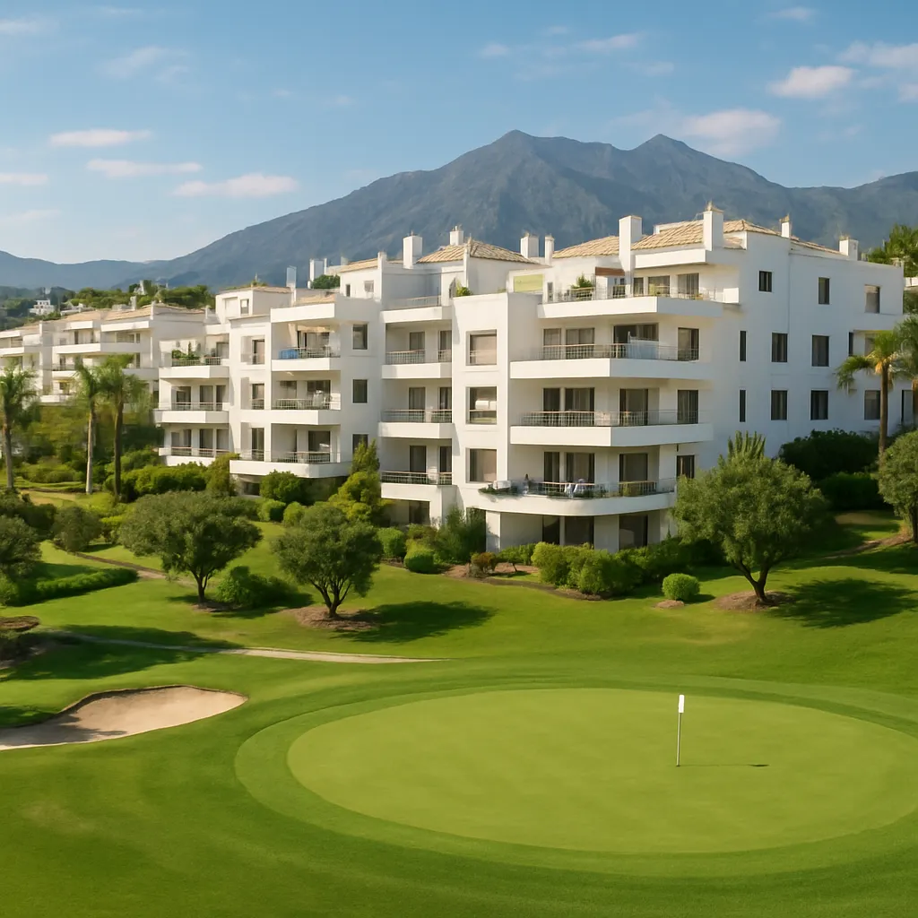 Apartamenty przy polach golfowych w Nueva Andalucía