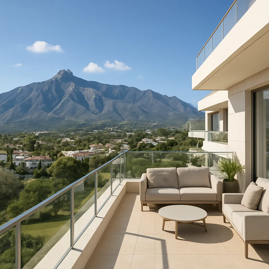 Apartamenty z widokiem na góry w Nueva Andalucía